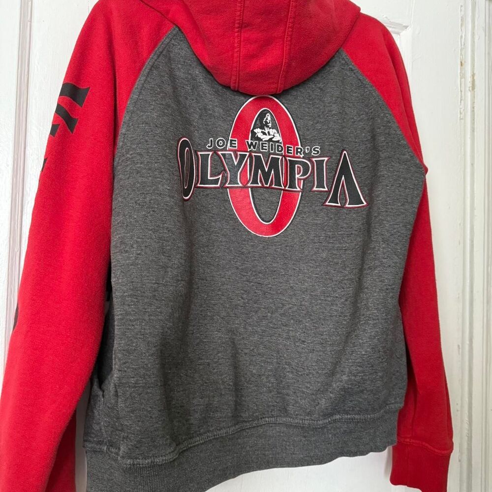 Olympiah Women's Grey and Red Hoodie